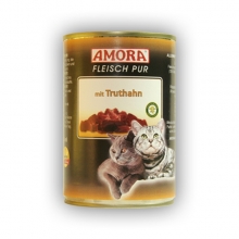 Amora Fleisch Pur Katze Truthahn (Pulykakakas hússal) 400g